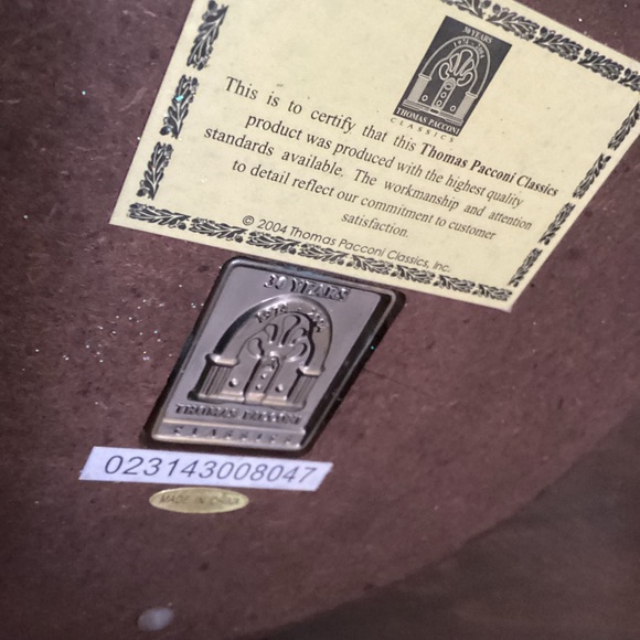 Thomas Pacconi Classics Santa Claus Hand Blown figurine wooden base vintage 14” - Picture 13 of 14